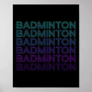 Badminton Player Team Coach Trainer Retro  Poster
