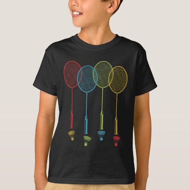 Badminton Player Team Shuttle Coach Match Badminto T-Shirt (Front)