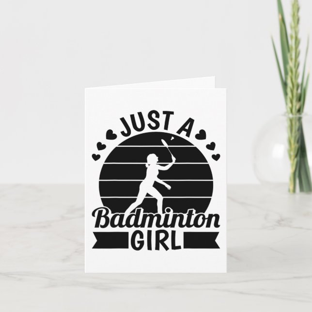 Badminton Player Team - Shuttle Just A Badminton G Card (Front)