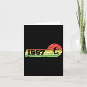 Badminton-player Vintage 1967 Birthday Shuttle Bad Card