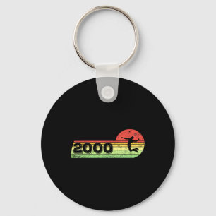 Badminton-player Vintage 2000 Birthday Shuttle Bad Keychain
