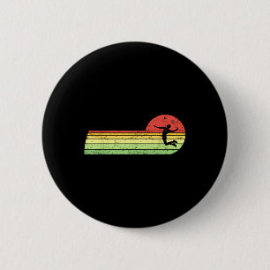 Badminton-player Vintage Birthday Shuttle Badminto 2 Inch Round Button