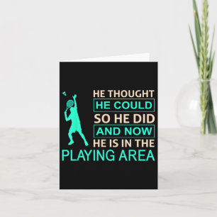 Badminton Playing Arena For Badminton Card