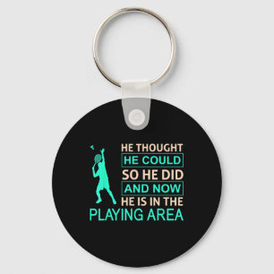 Badminton Playing Arena For Badminton  Keychain
