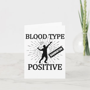 Badminton Positive Shuttle Court Game Sport Badmin Card