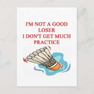 BADMINTON POSTCARD