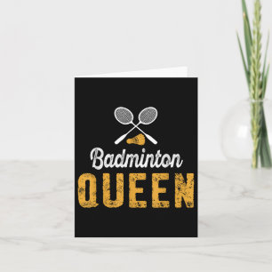Badminton Queen Mom Funny Badminton Lover Card