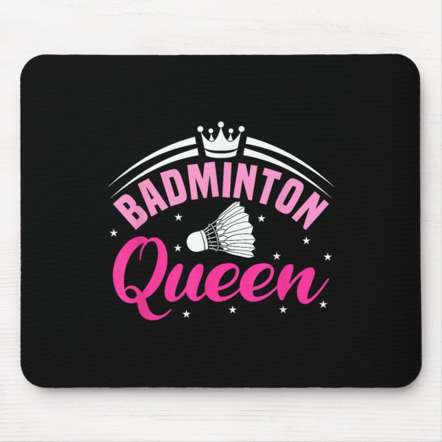 Badminton Queen  Mouse Pad (Front)