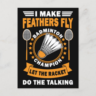 Badminton Quote Vintage Design   Postcard