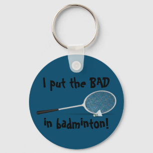 Badminton Racket and Birdie Keychain