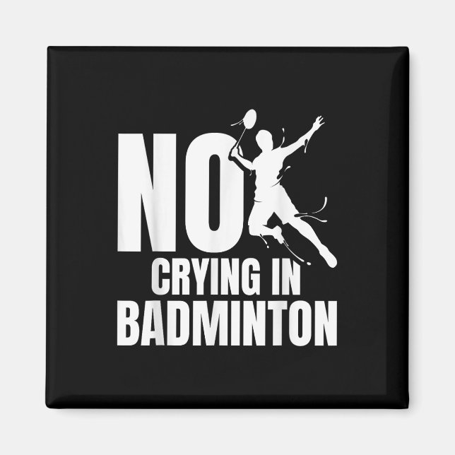 Badminton Racket No Crying Shuttle Player Badminto Magnet (Front)