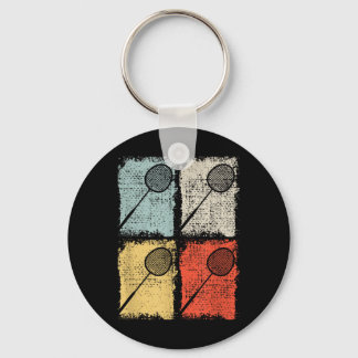 Badminton Racket Retro Badminton Player,badminton Keychain