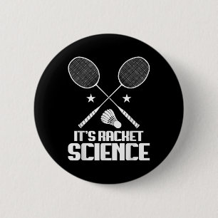 Badminton Racket Science Shuttle Player Badminton  2 Inch Round Button