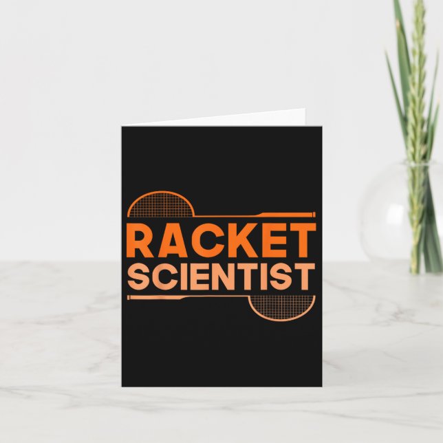 Badminton Racket Scientist Shuttle  Card (Front)