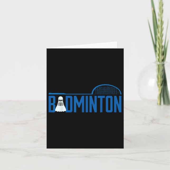 Badminton Racket Shuttle Sports Design  Card (Front)