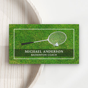 Badminton Racket Shuttlecock Professional Coach Business Card