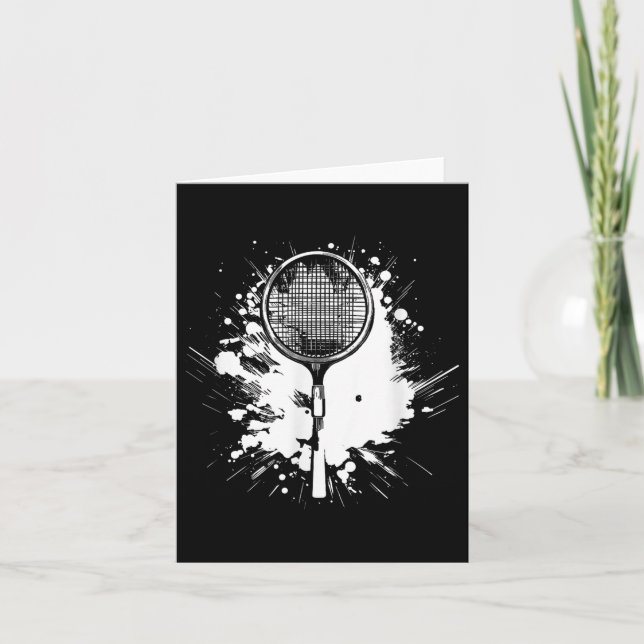 Badminton Racket Streetart  Card (Front)