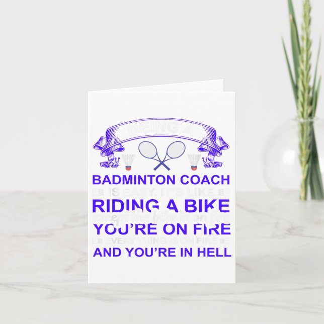 Badminton Racket With Shuttle For Badminton  Card (Front)