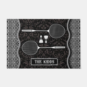 Badminton Rackets Doormat, Sport Players Gift Doormat