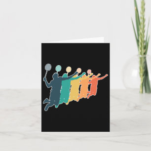 Badminton Retro Racket Card
