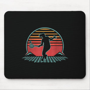 Badminton Retro Vintage 70s 80s Style Player Gift Mouse Pad