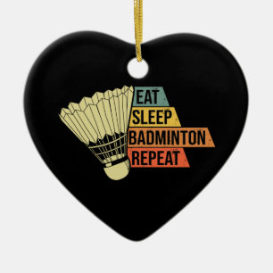 Badminton Retro Vintage Ceramic Ornament