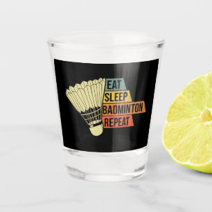 Badminton Retro Vintage Shot Glass