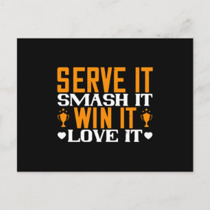 Badminton - Serve it smash it win it Postcard