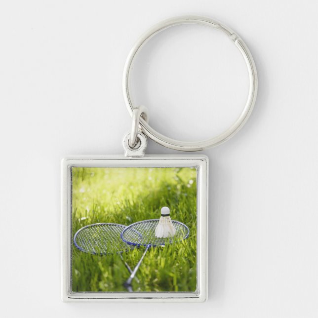 Badminton Set to Go Keychain (Front)