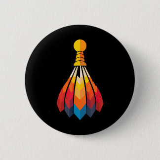 Badminton Shuttle _4  2 Inch Round Button
