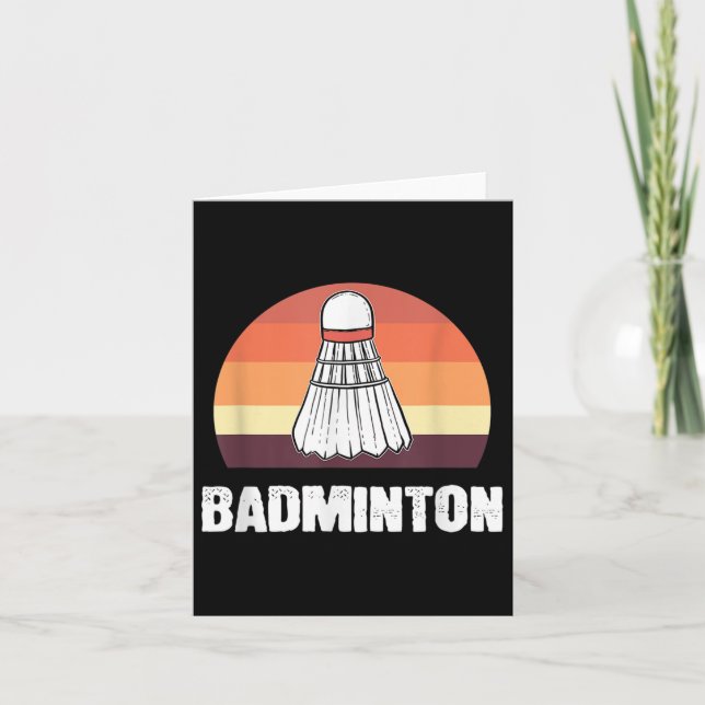 Badminton Shuttle Badminton Player  Card (Front)