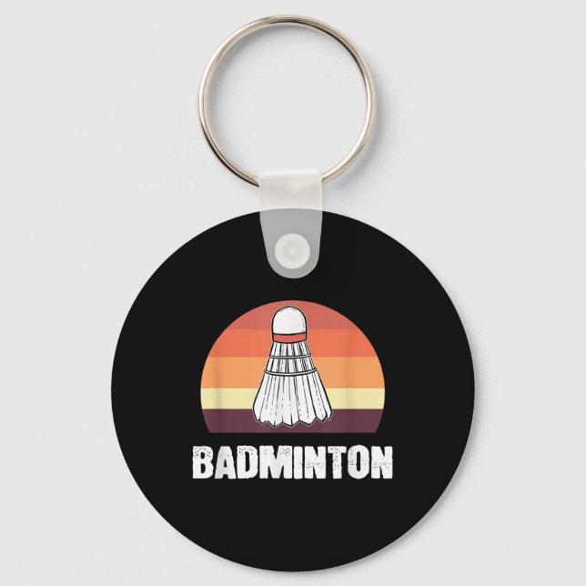 Badminton Shuttle Badminton Player  Keychain (Front)