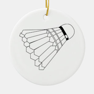 Badminton Shuttle Ceramic Ornament
