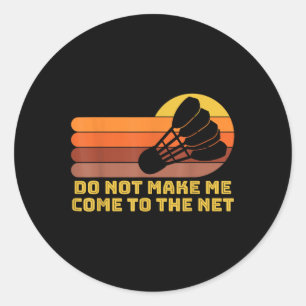 Badminton Shuttle  Classic Round Sticker
