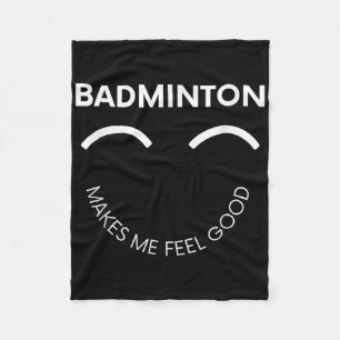 Badminton Shuttle Court Racket Sport Feel Good  Fleece Blanket