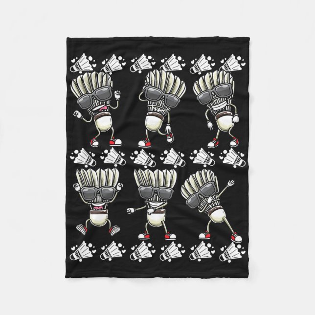 Badminton Shuttle Dancing 4  Fleece Blanket (Front)