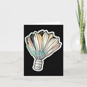 Badminton Shuttle Drawing Badmintonist  Card