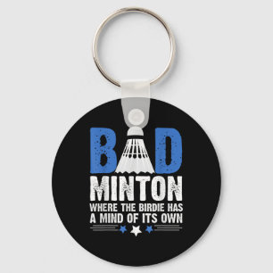 Badminton Shuttle Enthusiast Sports Racket Coach T Keychain
