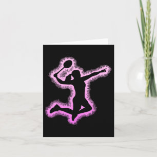 Badminton Shuttle Girls Women  Card