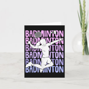 Badminton Shuttle Girls Women Card