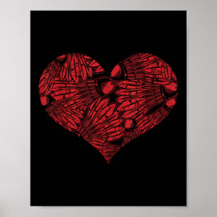 Badminton Shuttle Heart  Poster