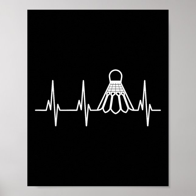 Badminton Shuttle Heartbeats  Poster (Front)
