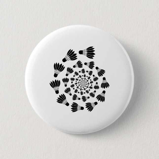 Badminton Shuttle Love Team Player Coach  2 Inch Round Button (Front)