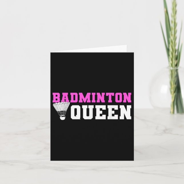 Badminton Shuttle Lover Badminton Player  Card (Front)