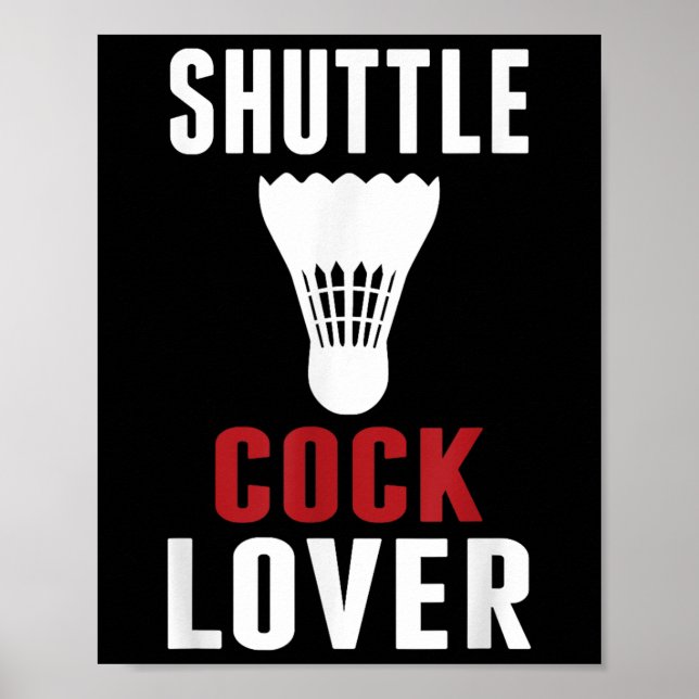 Badminton Shuttle Lover Funny Badminton Mom Dad  Poster (Front)