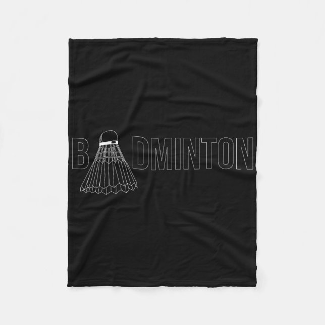 Badminton Shuttle Player Coach Trainer _1  Fleece Blanket (Front)
