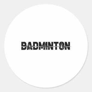 Badminton Shuttle Player - Team Racquet Ekg Heartb Classic Round Sticker