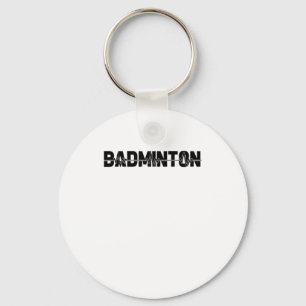 Badminton Shuttle Player - Team Racquet Ekg Heartb Keychain