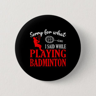 Badminton Shuttle Racket Badminton Player 1  2 Inch Round Button