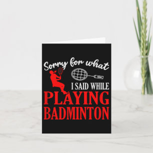 Badminton Shuttle Racket Badminton Player 1 Card
